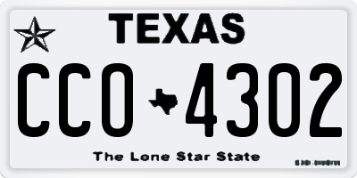 TX license plate CCO4302