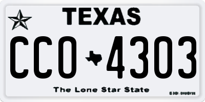 TX license plate CCO4303