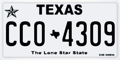 TX license plate CCO4309