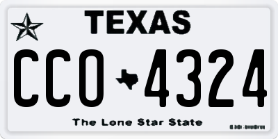 TX license plate CCO4324