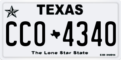 TX license plate CCO4340
