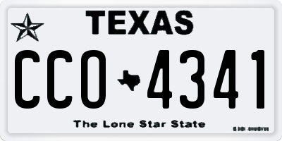 TX license plate CCO4341