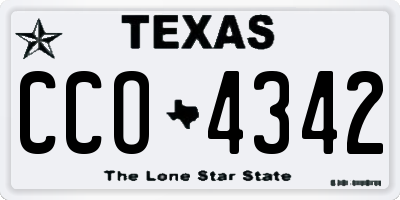 TX license plate CCO4342