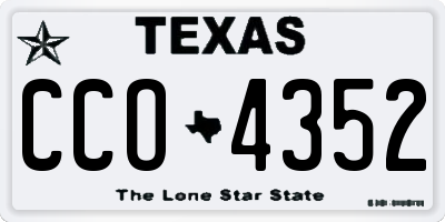 TX license plate CCO4352
