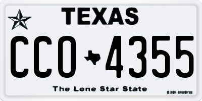 TX license plate CCO4355