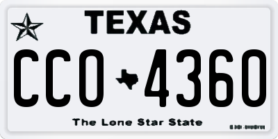 TX license plate CCO4360