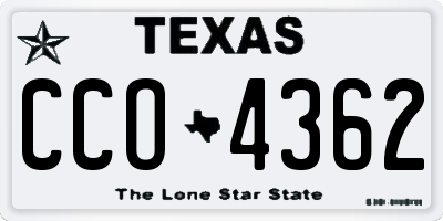 TX license plate CCO4362