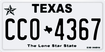 TX license plate CCO4367