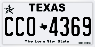 TX license plate CCO4369