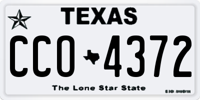 TX license plate CCO4372