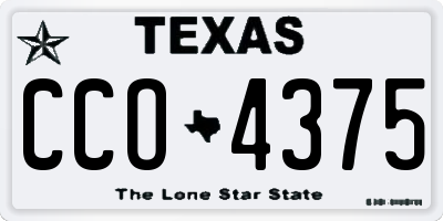 TX license plate CCO4375