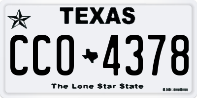 TX license plate CCO4378
