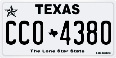 TX license plate CCO4380
