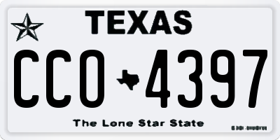 TX license plate CCO4397