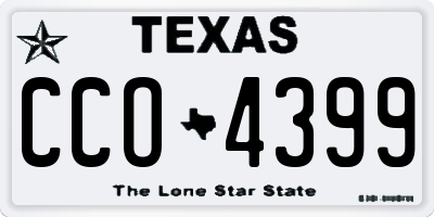 TX license plate CCO4399