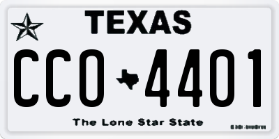 TX license plate CCO4401