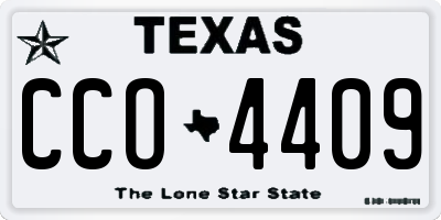 TX license plate CCO4409