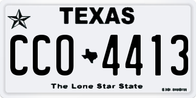 TX license plate CCO4413