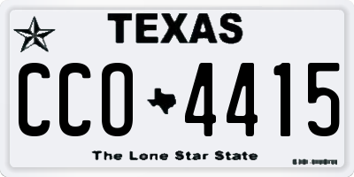 TX license plate CCO4415