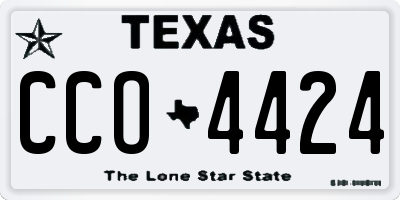 TX license plate CCO4424