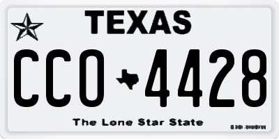 TX license plate CCO4428