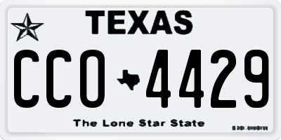 TX license plate CCO4429