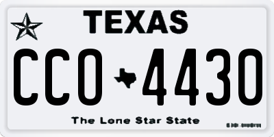 TX license plate CCO4430