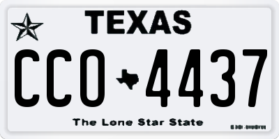 TX license plate CCO4437