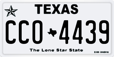 TX license plate CCO4439