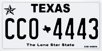 TX license plate CCO4443