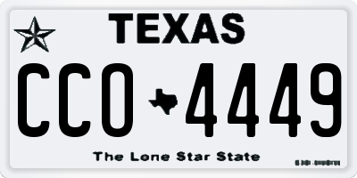 TX license plate CCO4449