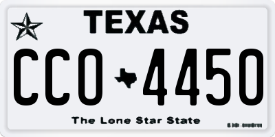 TX license plate CCO4450