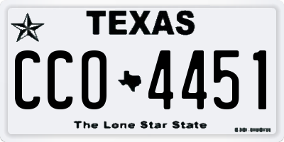 TX license plate CCO4451