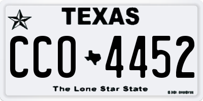 TX license plate CCO4452