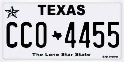 TX license plate CCO4455