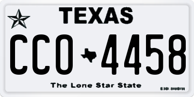 TX license plate CCO4458