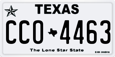 TX license plate CCO4463