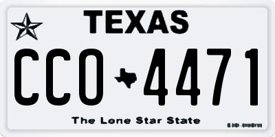 TX license plate CCO4471