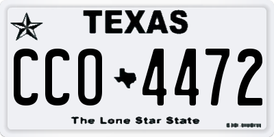 TX license plate CCO4472