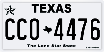 TX license plate CCO4476