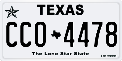 TX license plate CCO4478