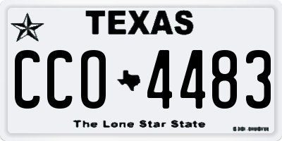 TX license plate CCO4483