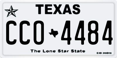 TX license plate CCO4484