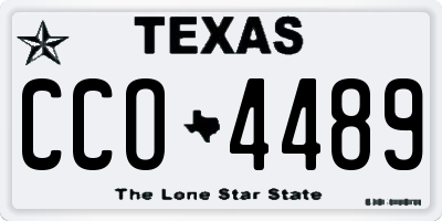 TX license plate CCO4489