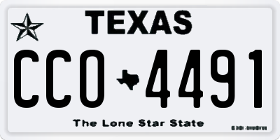 TX license plate CCO4491