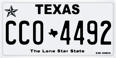 TX license plate CCO4492