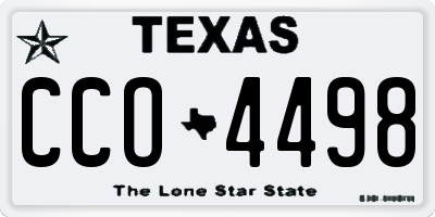 TX license plate CCO4498