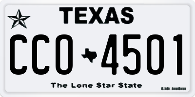 TX license plate CCO4501