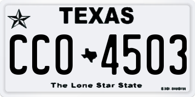 TX license plate CCO4503