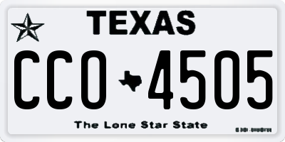 TX license plate CCO4505